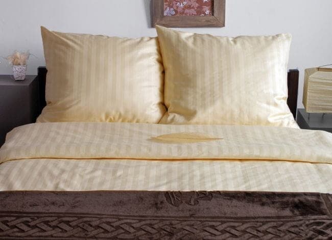 Poszewka Hotelowa 50x60cm Ecru2cm, Tkane Pasy  (na zakładkę)